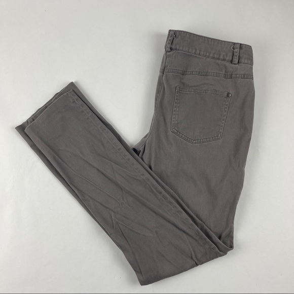 Camaieu Womens Chino Pants Gray Stretch Pockets 10 - Picture 1 of 7